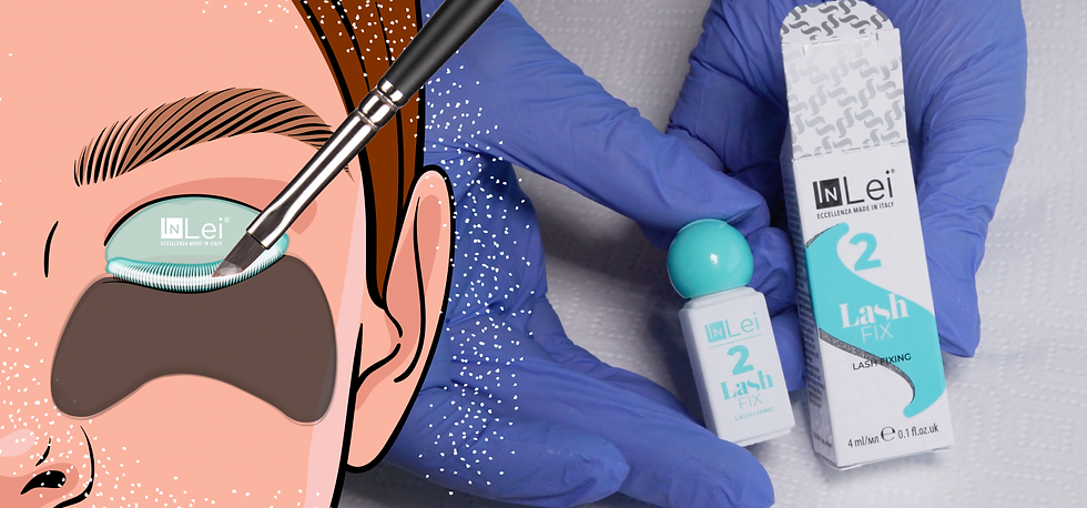 application du produits 2 de permanente de cils