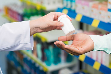 Pharmacists' hands