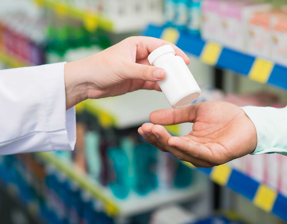Pharmacists' hands