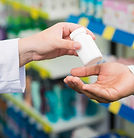 Pharmacists' hands
