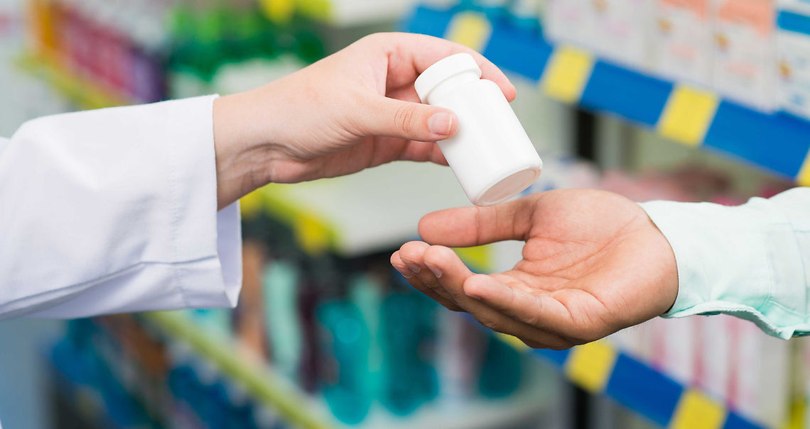 Pharmacists' hands