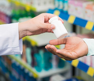 Pharmacists' hands