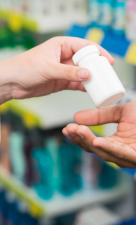 Pharmacists' hands