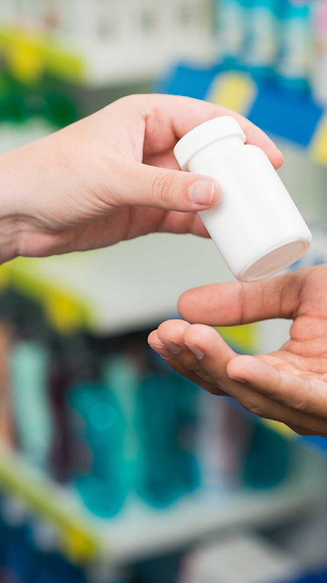Pharmacists' hands