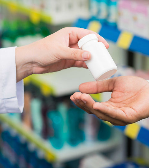Pharmacists' hands