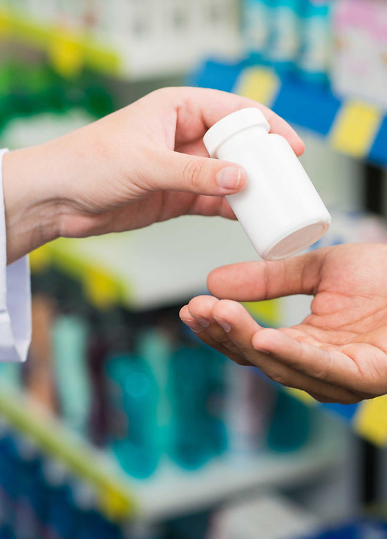 Pharmacists' hands