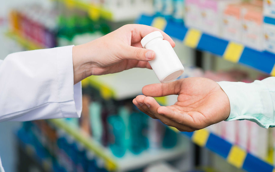 Pharmacists' hands