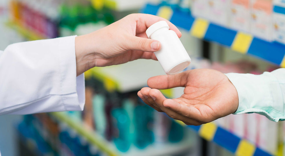 Pharmacists' hands