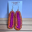 Thumbnail: Long orange on hot pink Talia earrings