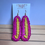 Thumbnail: Long hot pink on yellow Talia earrings