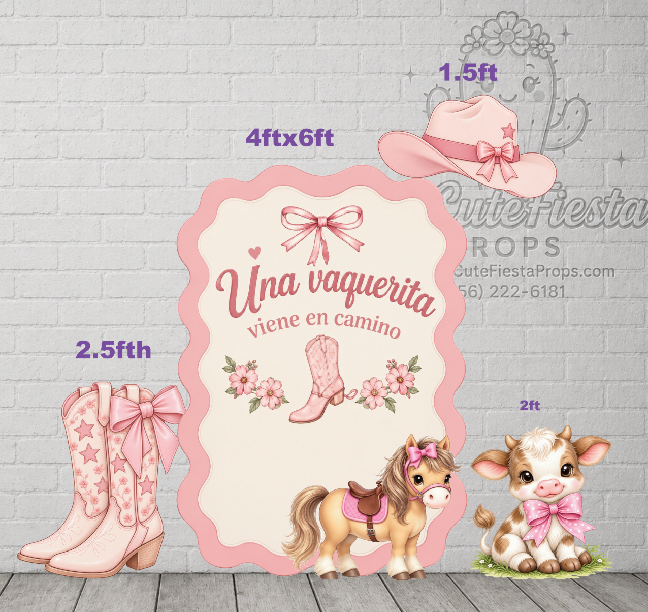 JL2196HS-JL2197QS3SB VAQUERITA BABY SHOWER FARM