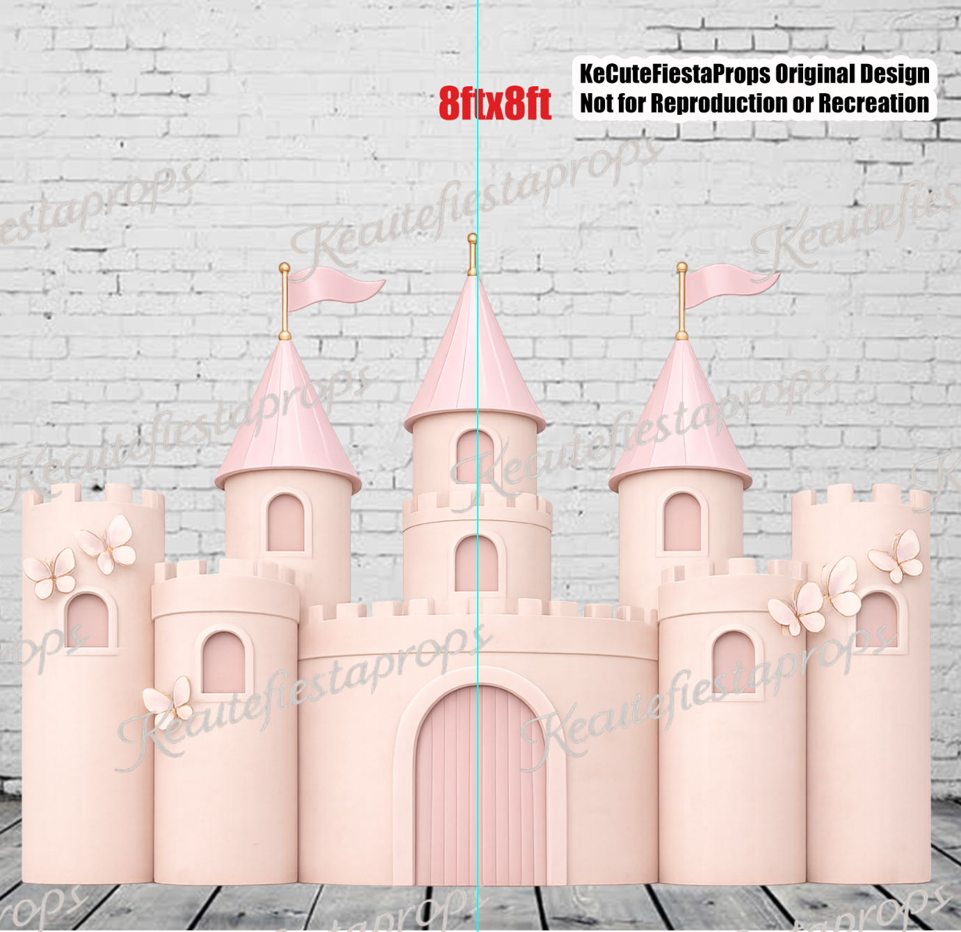 PINK BUTTERFLIES PRINCESS CASTLE inspired