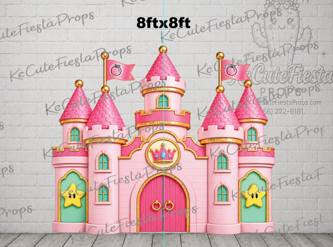 pink princess castle peach