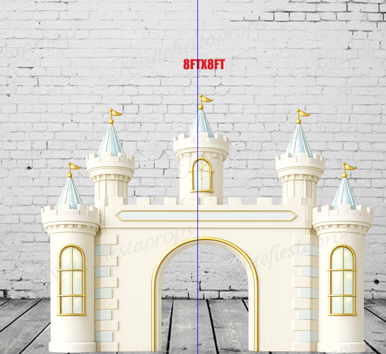 WHITE AND BLUE ENTRANCE CASTLE