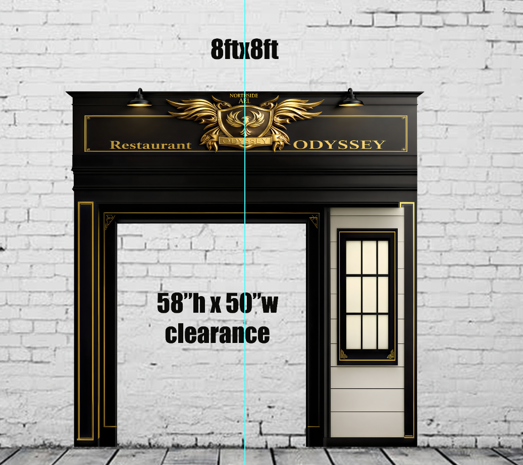 JL1556FS-JL1557FS BLACK RESTAURANT ENTRANCE