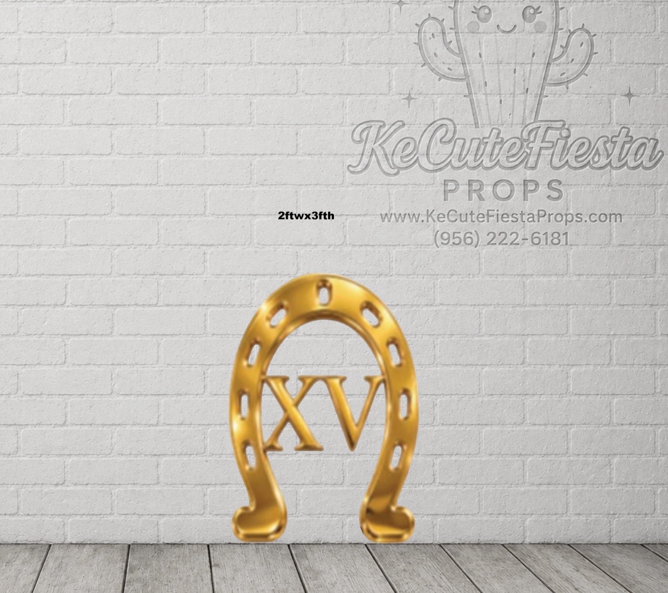 JL2171QS GOLD HORSE SHOE HERRADURA