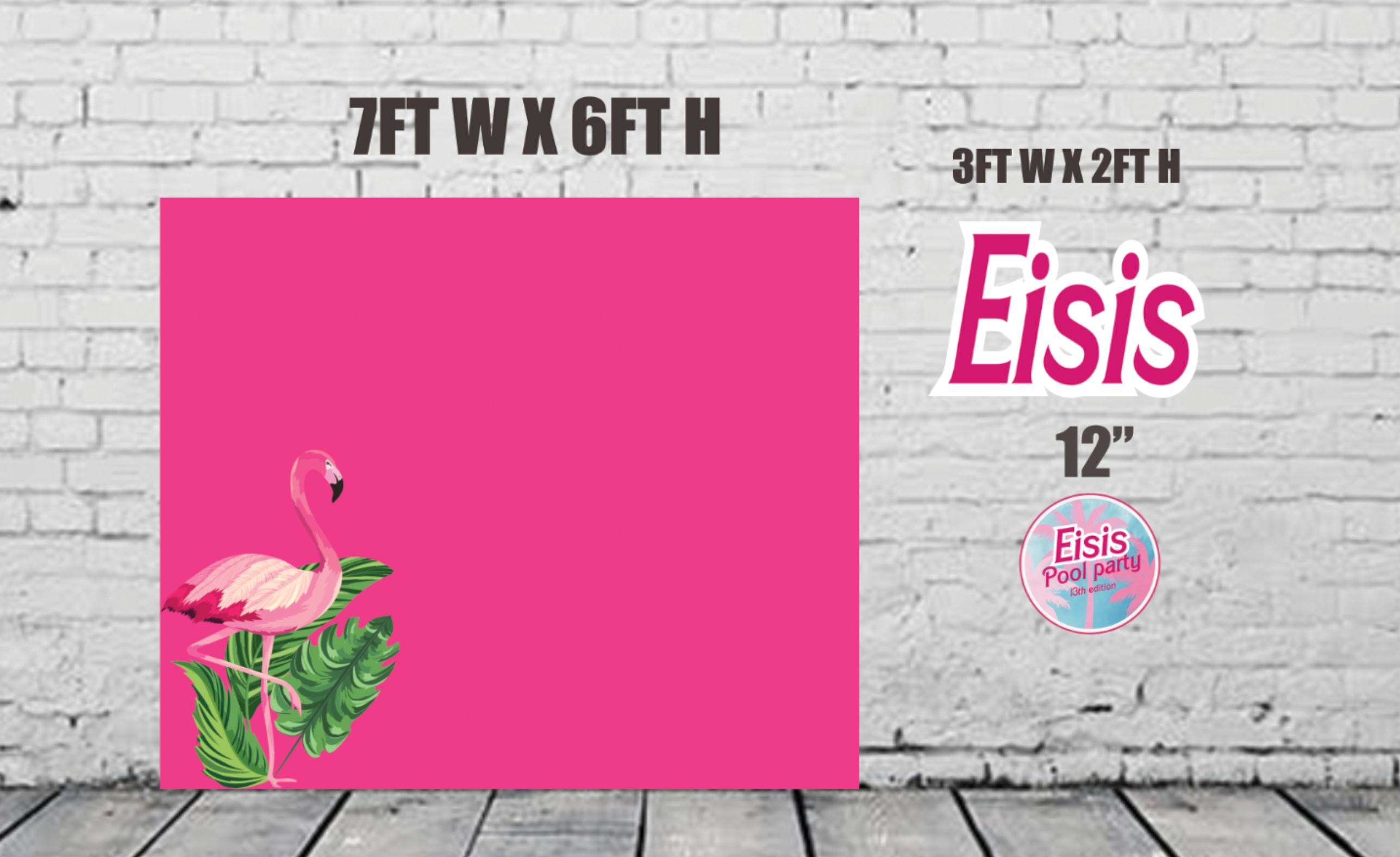 JL1869QS3-JL1870QS3 SB-JL1871QSPINK FLAMINGO PANEL WITH NAME