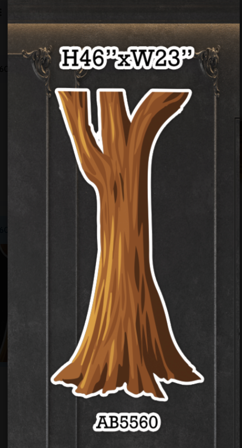 AB5560QS BROWN TREE TRUNK