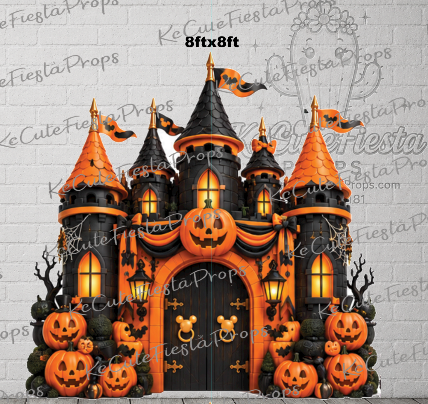 pumpkins black castle halloween