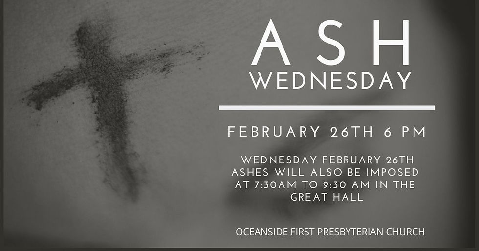 Ash Wednesday Services
