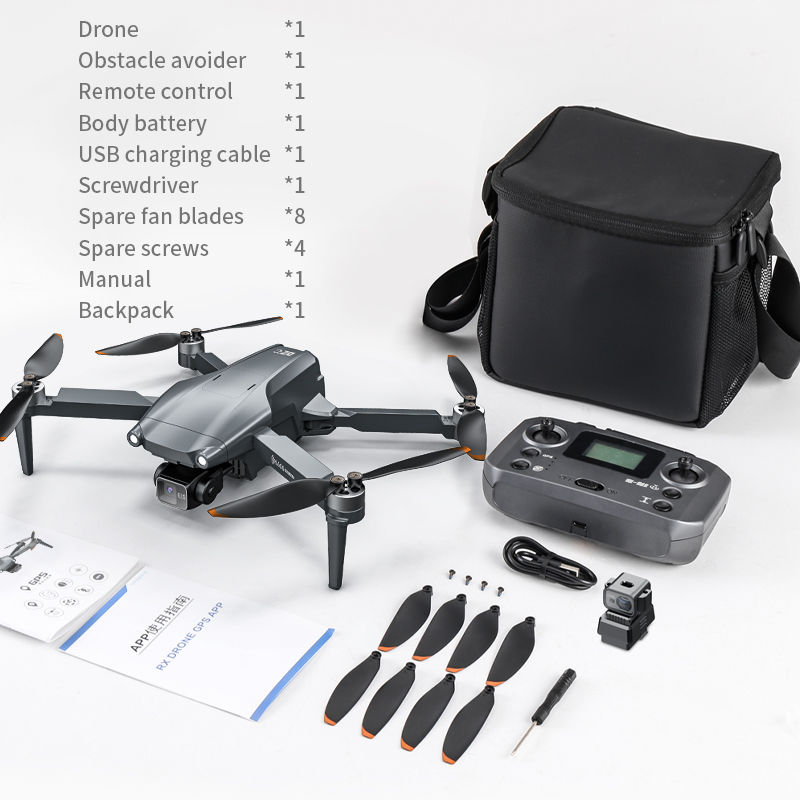 Thumbnail: New L600 PRO MAX/PRO GPS Drone 5KM 4K Professional HD Dual Camera 3-Axis Gimbal 