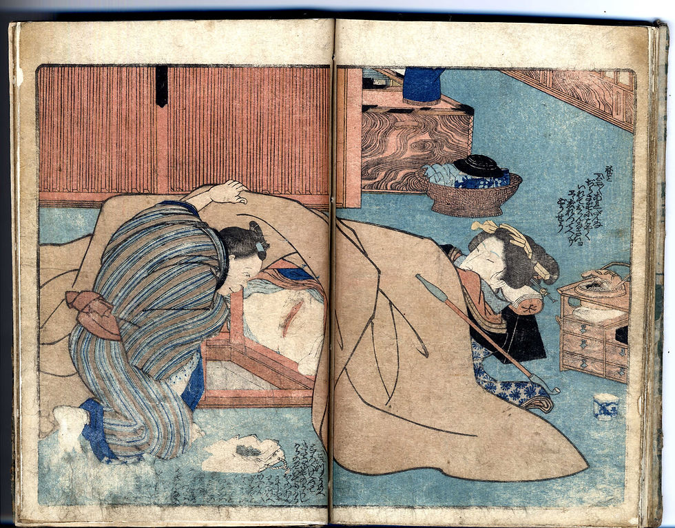 Miniature : 1842 - Kunisada - Shunga Book - Shiki no sugatami