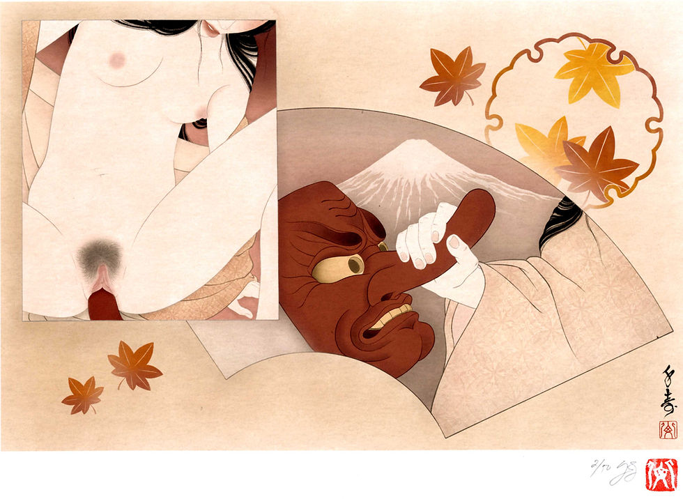 Thumbnail: shungaisart - Senju shunga - limited edition shunga - tengu - sex toy - masturbation