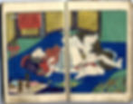 Miniature : shungaisart - Deluxe Shunga Book Set - 1837 - Kunisada shunga - highly erotic scene
