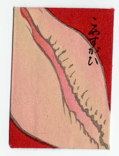 Miniature : shungaisart - VERY RARE 1880 - Japanese Shunga - woodblock print lot X 7 - Vagina Clams - second clam