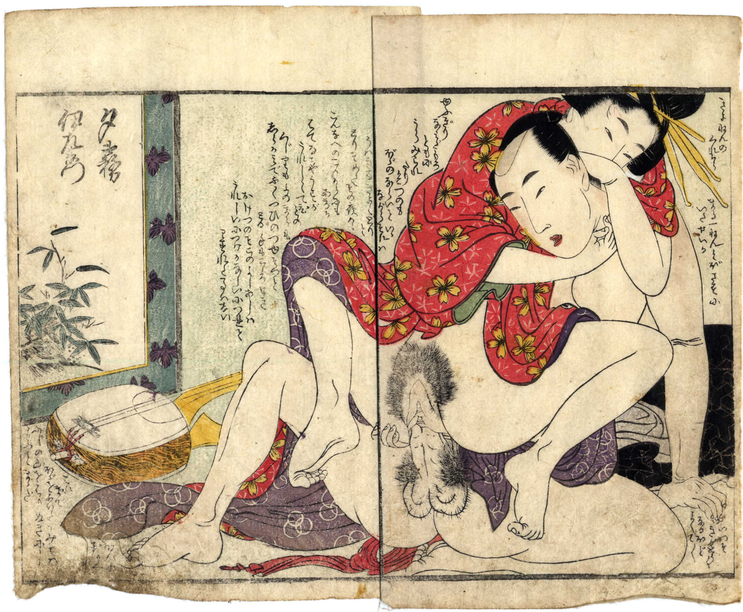 shungaisart - 1802 - Utamaro - Shunga - Michiyuki koi no futozao - On Top