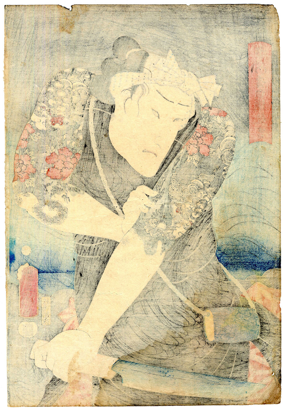 Miniature : Gorgeous - 1850 - KUNISADA Warrior Print - Shishi Lion Dog Tattoo