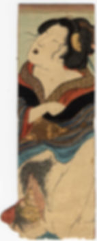 Thumbnail: shungaisart - RARE - 1840 - Kuniyoshi - Shunga Toy Picture - Japanese erotic art painting - penetration - close-up