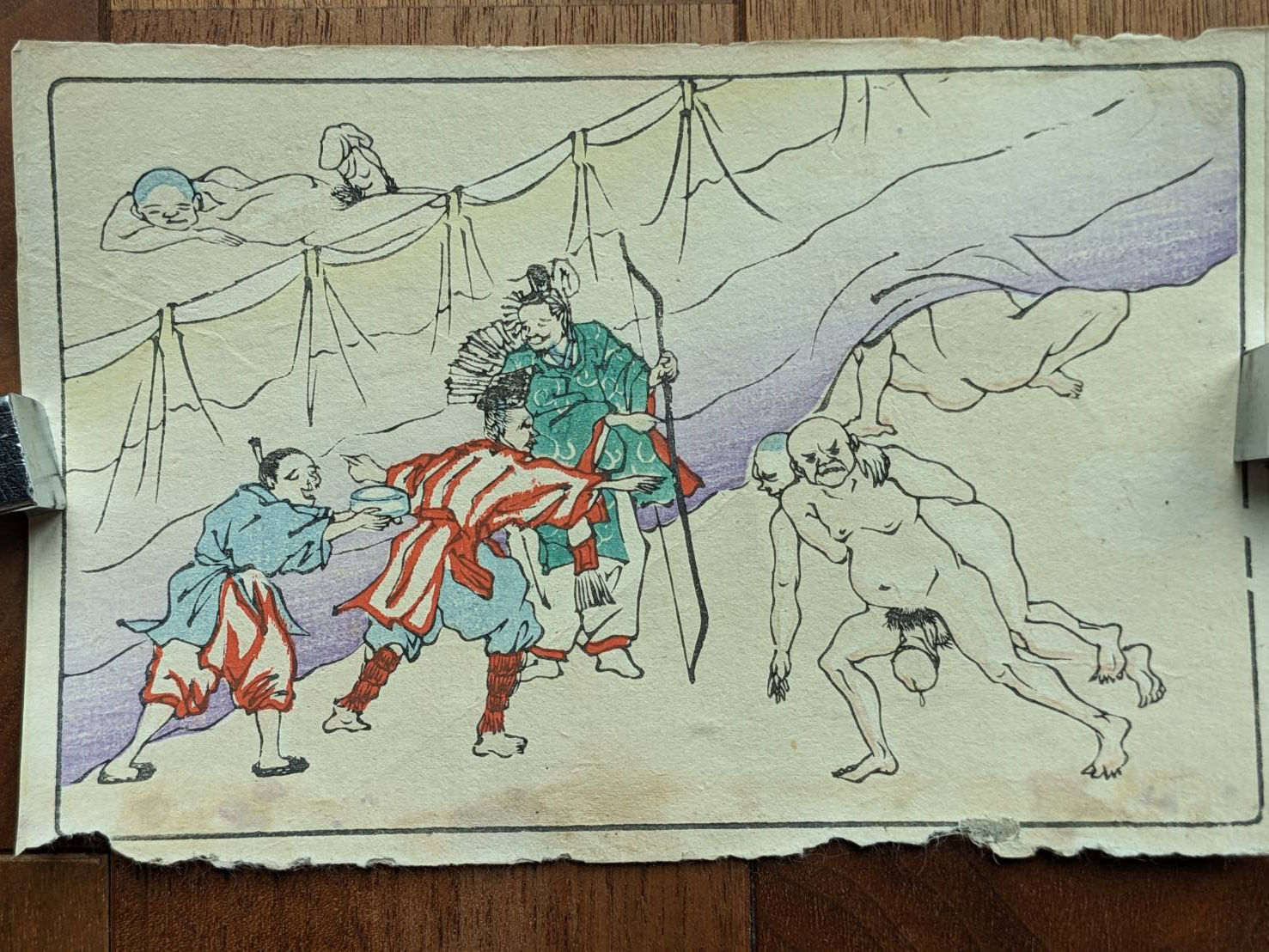 RARE - 1870 - Kyosai - Gay Shunga - The Finish