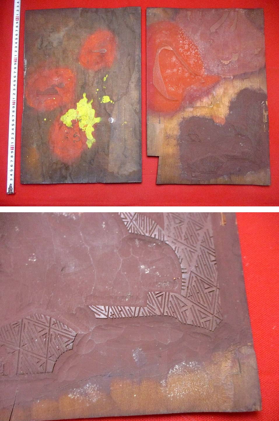 Miniature : Rare Utamaro Ukiyo-e Woodblock Printing Blocks (5) – Famous Bijin-ga Design