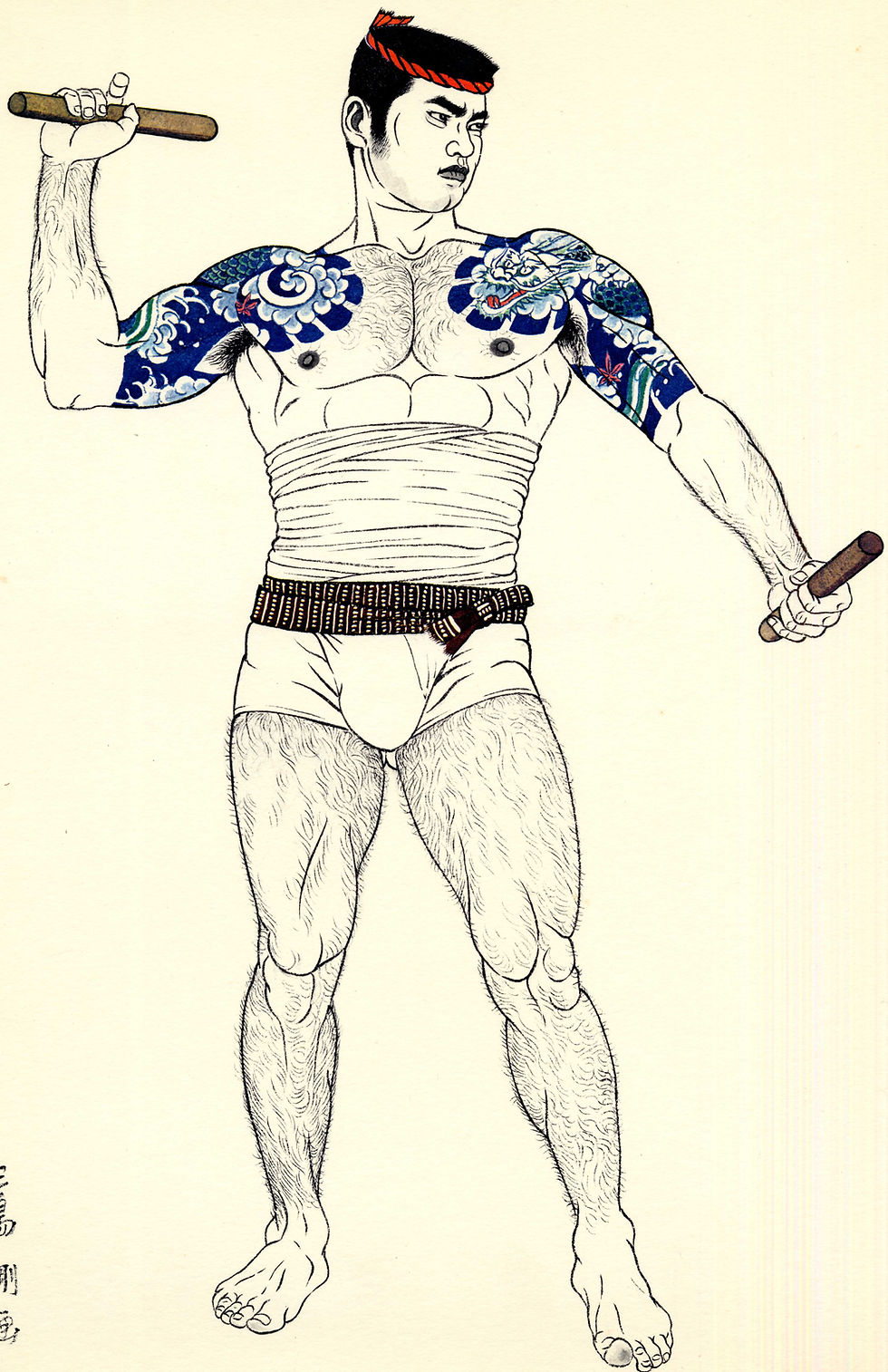 Miniaturbild: shungaisart - Gay Shunga - Homoerotic Art - Japanese Tattoo - Taiko - dragon tattoo