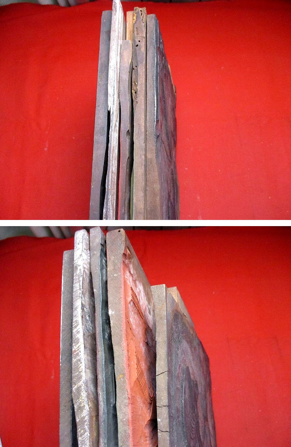 Miniature : Rare Utamaro Ukiyo-e Woodblock Printing Blocks (5) – Famous Bijin-ga Design