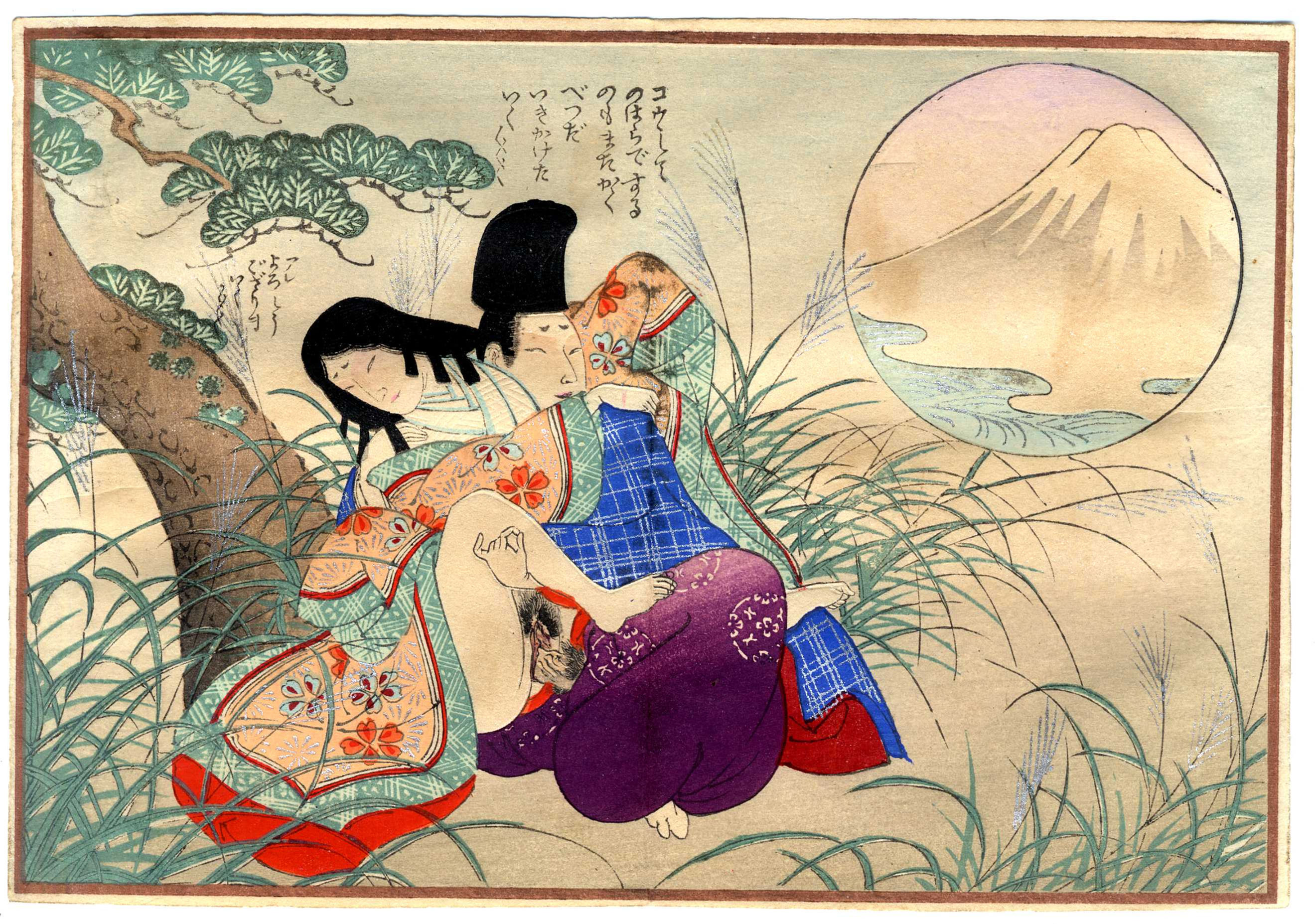 shungaisart - 1900 - Shunga woodblock print - Mizuno Toshikata Deluxe Shunga - Autumn Nobility