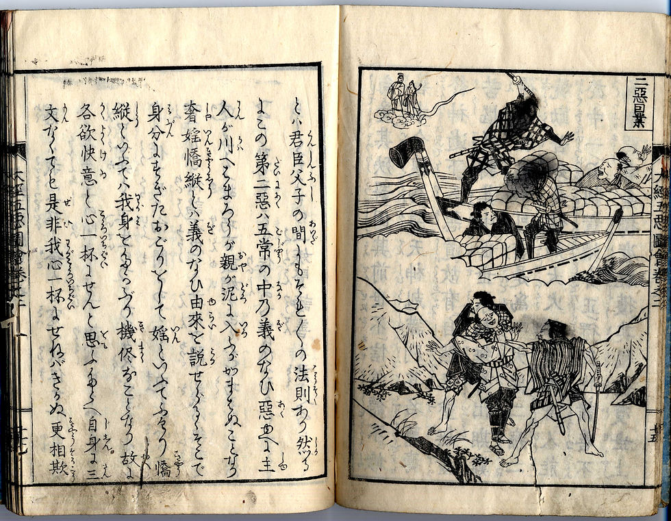 Thumbnail: shungaisart - Illustrated Manual of the Five Great Evils –  Hell - torture - karma - damnation