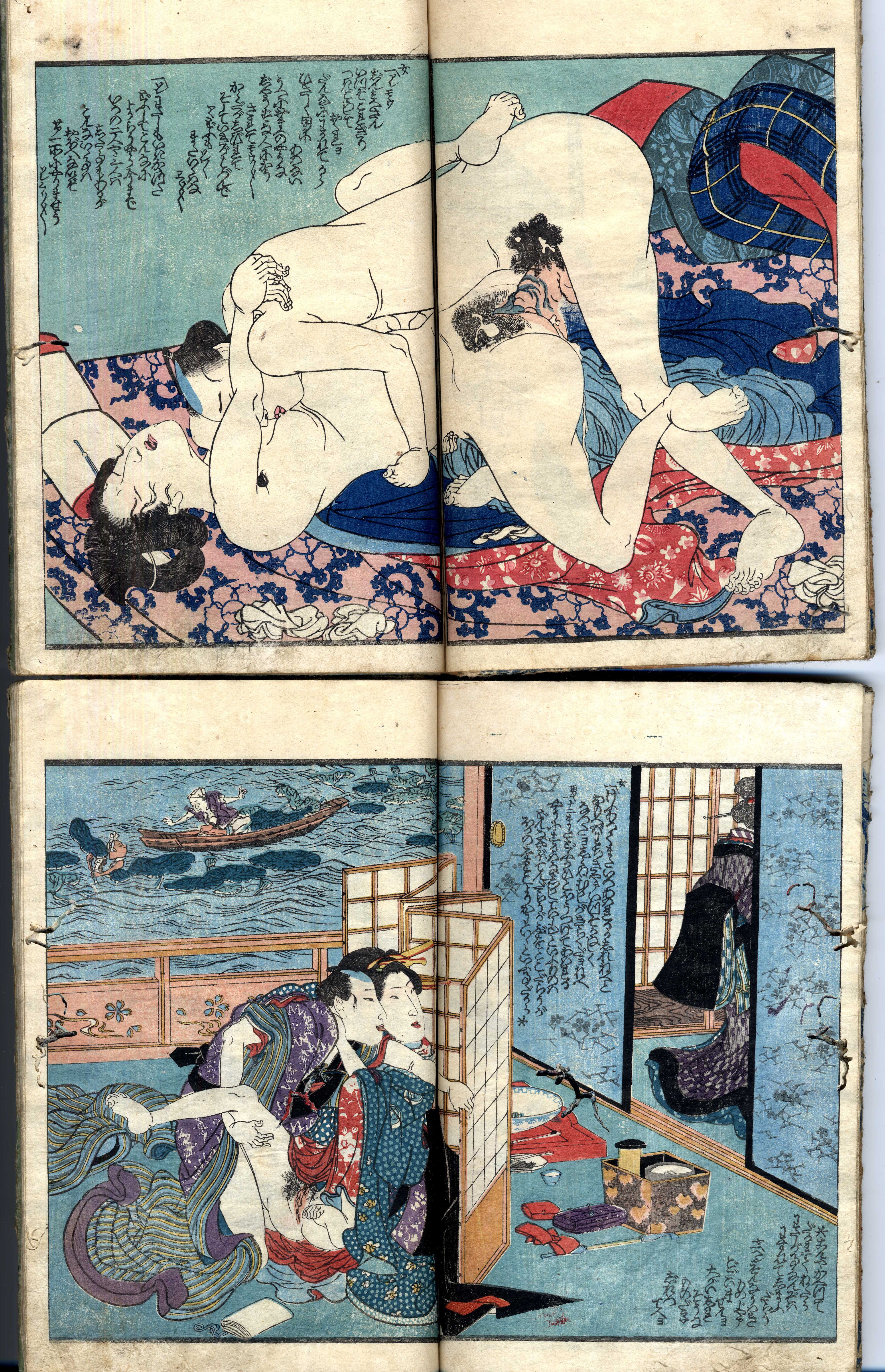 shungaisart - 1835 - Kuniyoshi - Shunga Book X 2 Volumes - Hana ikada