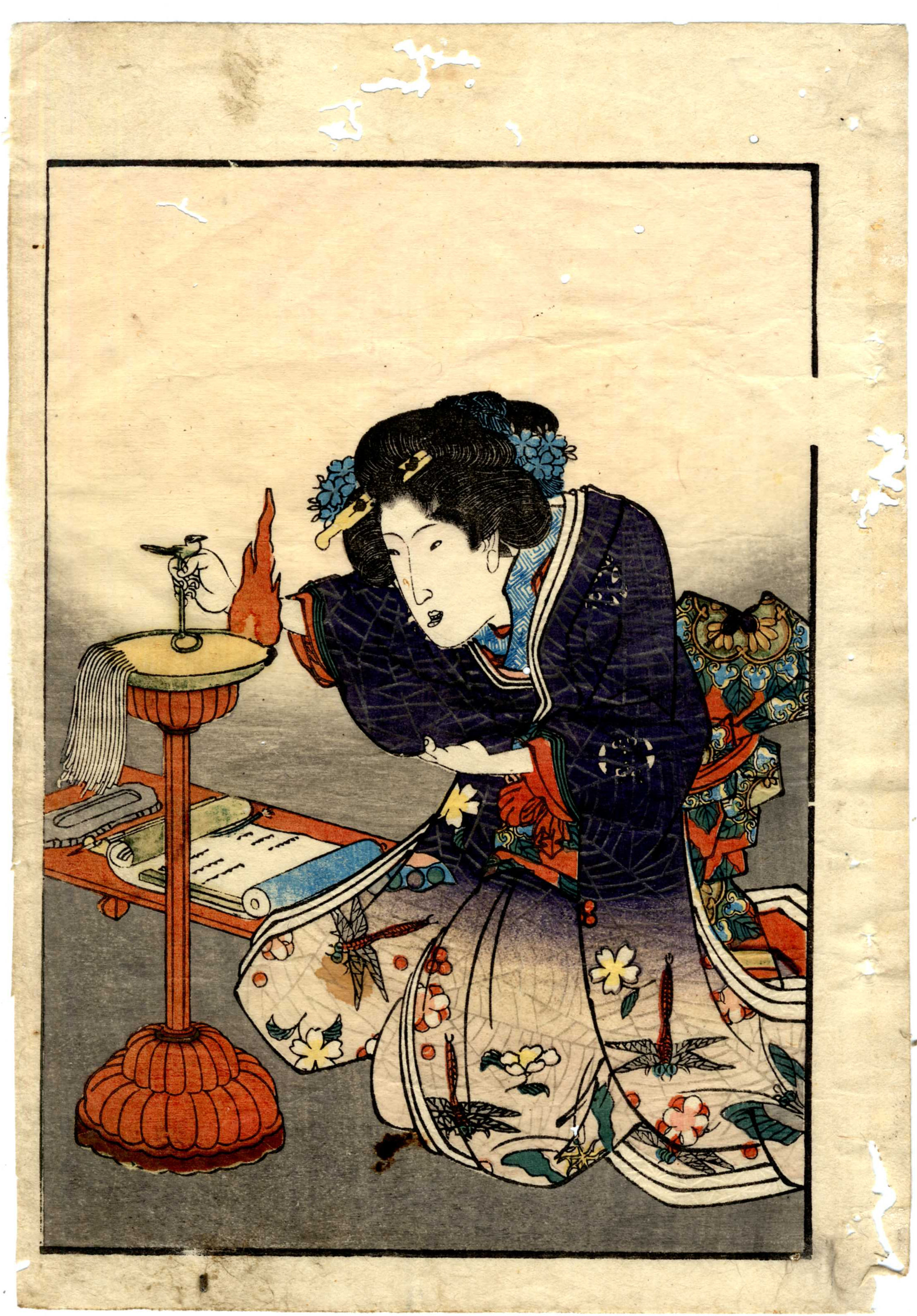 shungaisart - 1825 - Kunisada Utagawa Shunga - Spider Web Dress