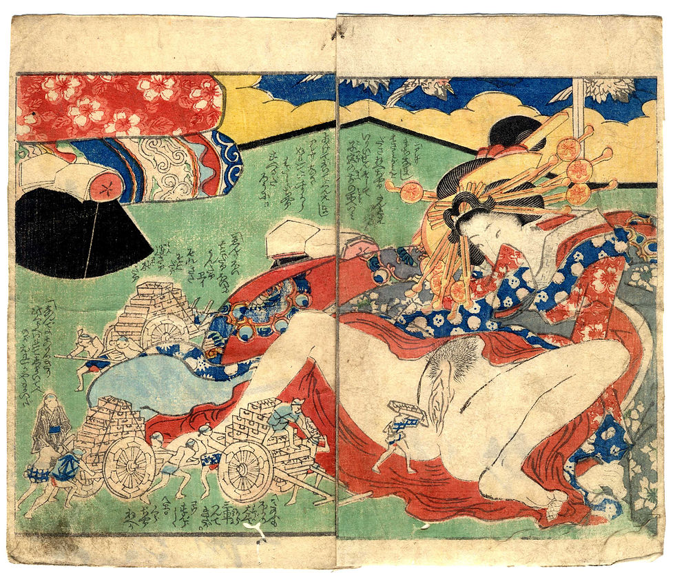 shungaisart - 1858 - Koikawa Shozan shunga - the Treasury - Japanese erotic art