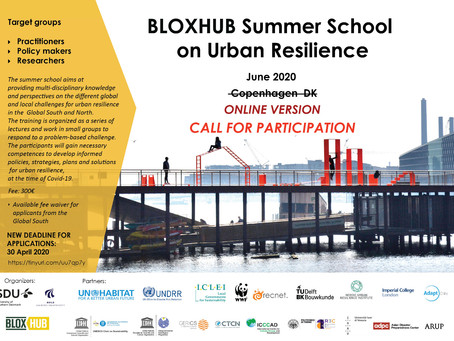 Open call: BLOXHUB Summer School on Urban Resilience