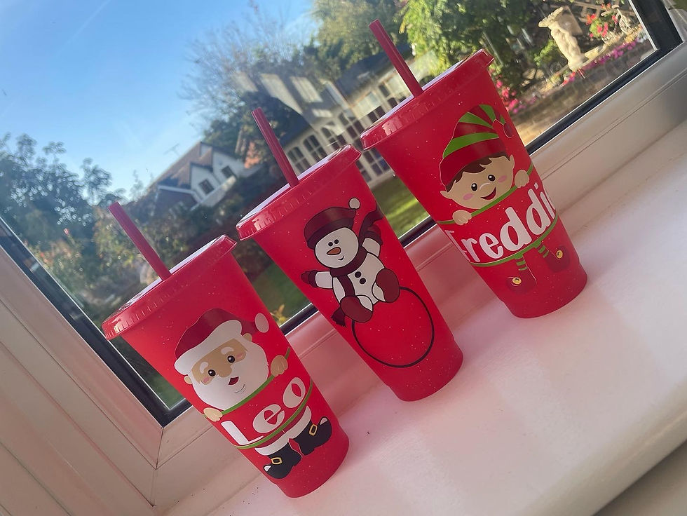 Thumbnail: Christmas red glitter cold cups 🎅🏼🌲