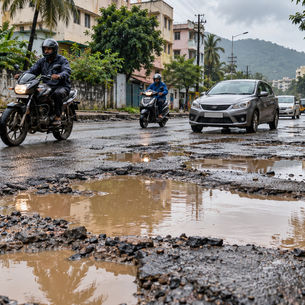 Rain Leaves Vizag Roads Full of Potholes đźš§