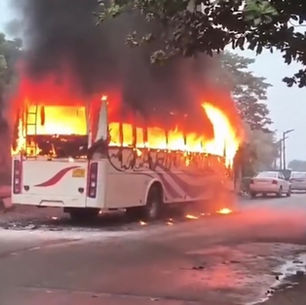 🔥 APSRTC Bus Catches Fire in Vizag, Everyone Safe