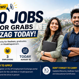 150 Jobs Up for Grabs in Vizag Today