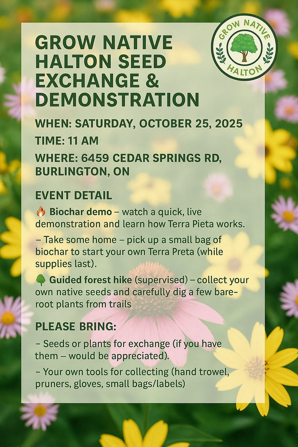 Grow Native Halton - Seed Exchange and Demonstration