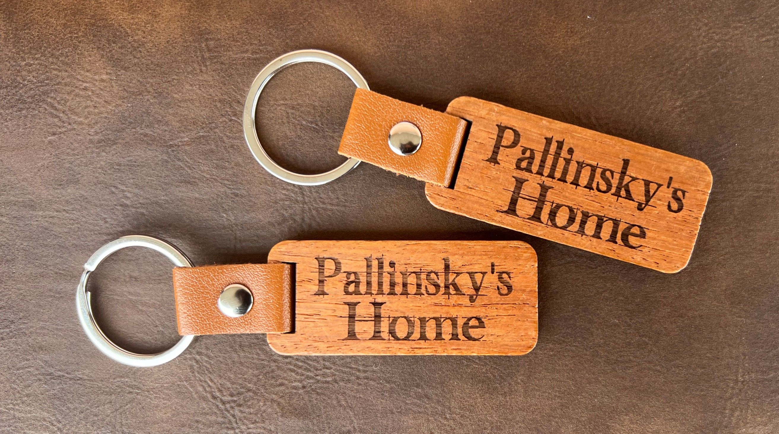 Coppia di portachiavi personalizzati