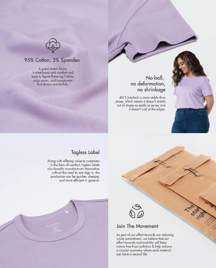 Thumbnail: WOMEN PREMIUM WEIGHT COTTON CREW NECK TEE