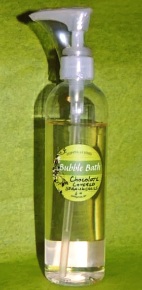 Clear liquid in a clear bottle with a pump